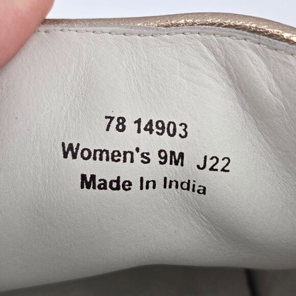 Johnston & Murphy Metallic Rose Gold Leather Sneakers Size 9 - Picture 8 of 14